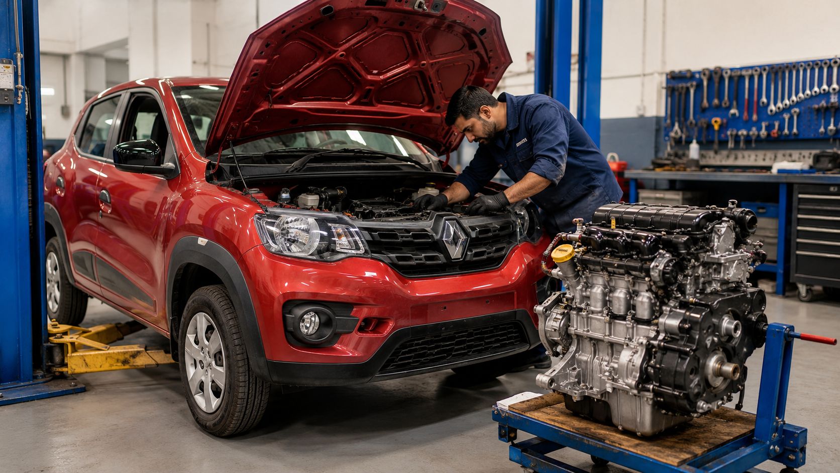 Renault Kwid 2020/2021 teve motor trocado após falhas, borra interna e conta final de R$ 16.420 em manutenção.