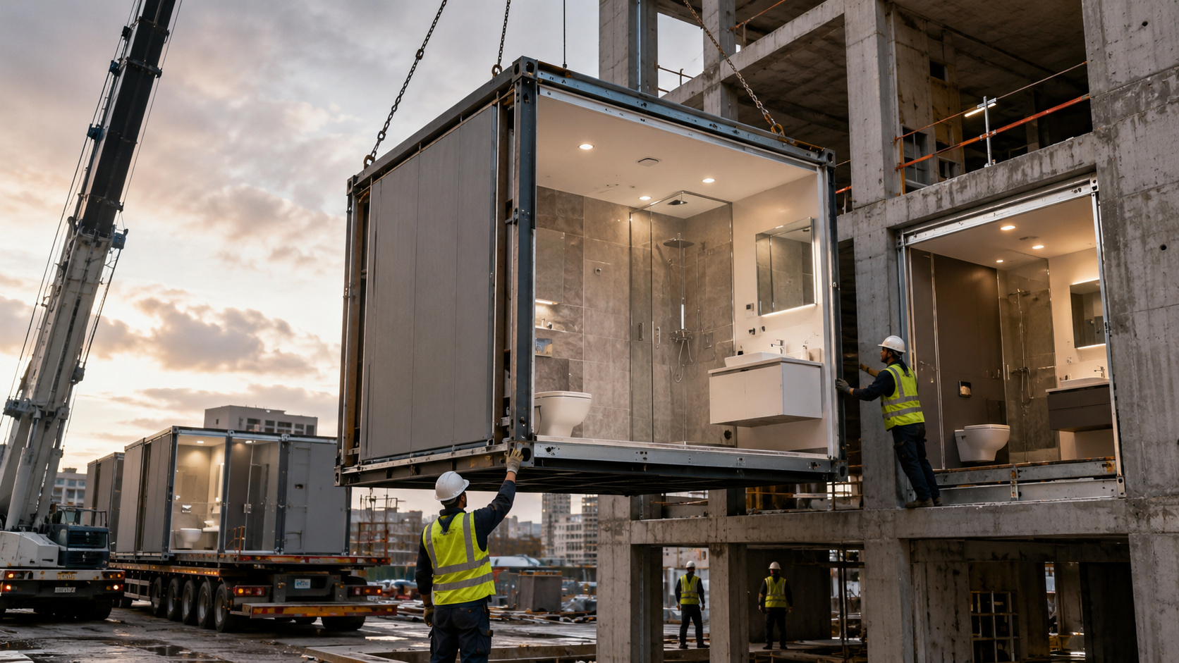 Fim do banheiro feito do zero dentro da obra: construção civil entra na era dos módulos prontos de fábrica