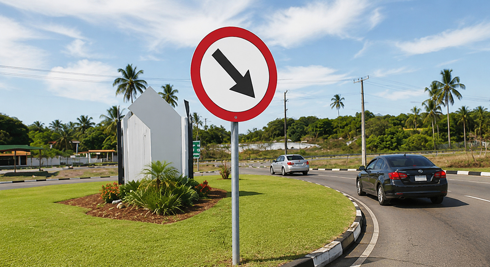 A placa de trânsito com seta apontando para baixo que confunde milhares de motoristas pode indicar um risco invisível na pista e muita gente passa por ela sem entender o verdadeiro significado