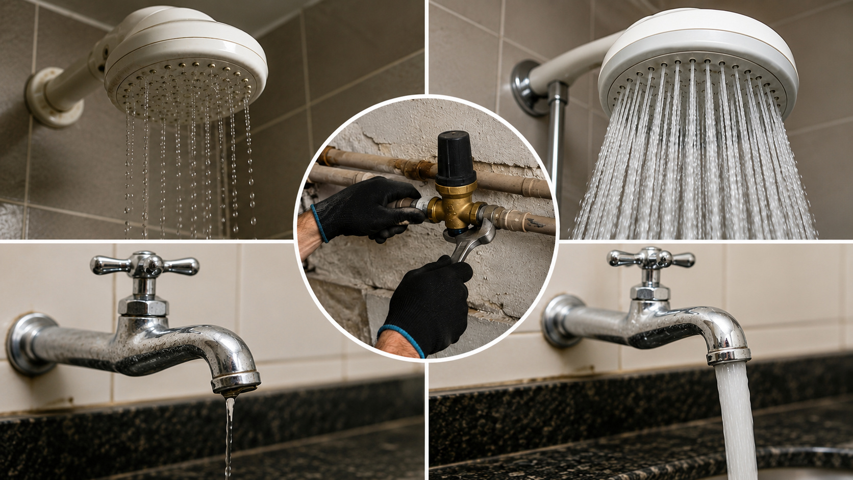 Chuveiro fraco e torneiras sem pressão podem estar sendo causados por um erro invisível na instalação hidráulica que encanadores resolvem em poucos minutos e muda completamente a força da água na casa