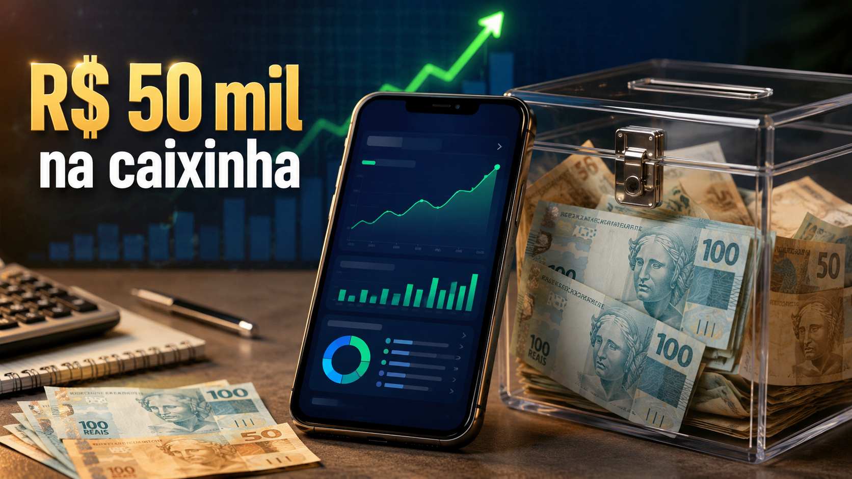 Veja quanto rendem R$ 50 mil na caixinha do Nubank por dia, mês e ano, antes do desconto de impostos