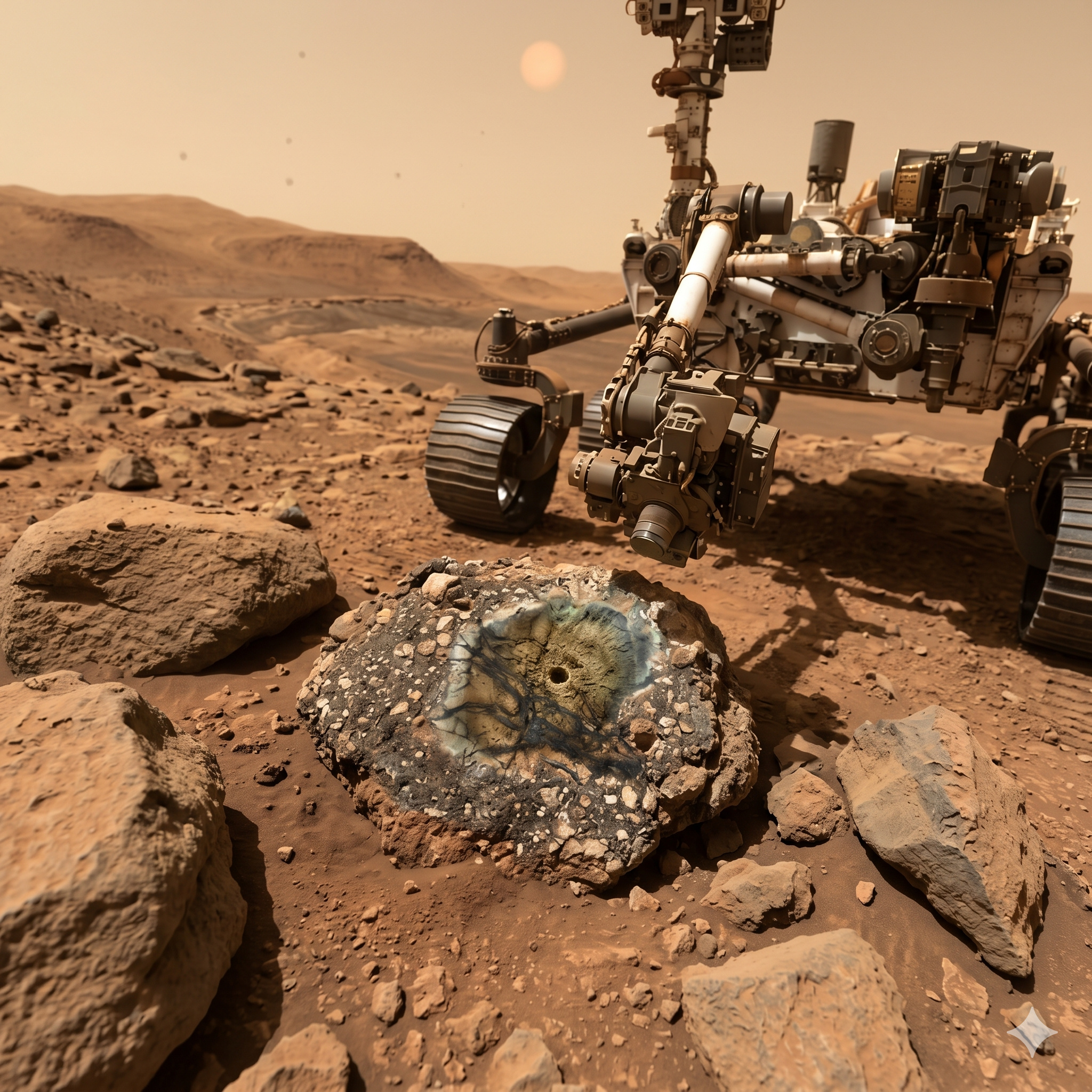 Rover da NASA encontra em Marte uma rocha com água antiga, matéria orgânica e possível assinatura biológica, e a descoberta reacende o alerta de que o planeta vermelho pode ter abrigado vida microbiana há bilhões de anos e ainda guardar rastros fora do alcance dos robôs atuais