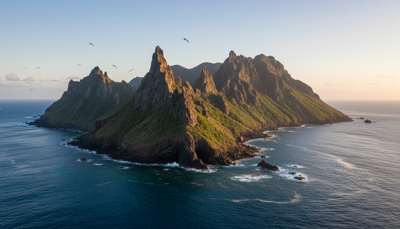 Ilha de Trindade no Atlântico Sul, exemplo de vulcanismo extinto no Brasil