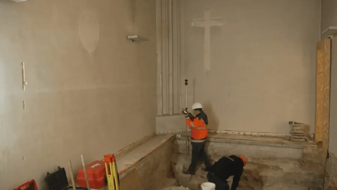 Remains of an underground church discovered under cathedral in Belgium