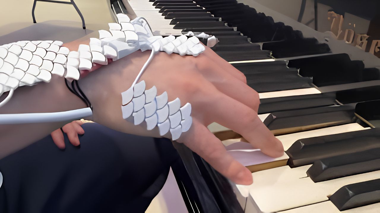 Students create the Human Operator, a system that uses artificial intelligence and electrical stimuli to guide hand movements.