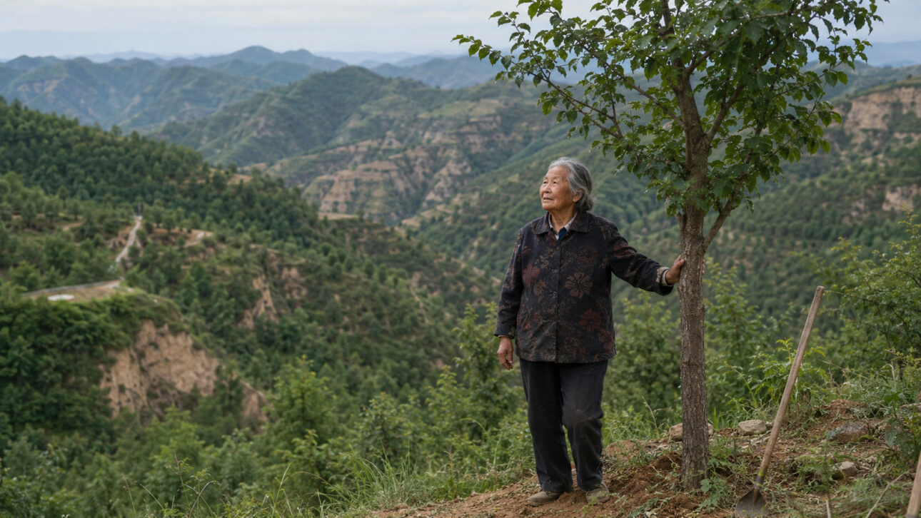 Chinesa planta milhares de árvores e transforma montanhas na China