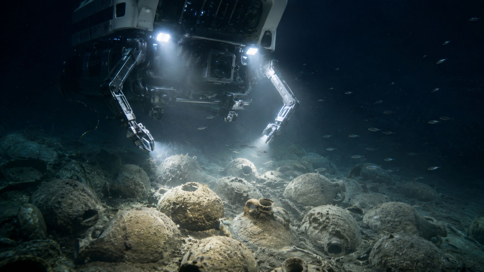 545 ânforas a 370 m no fundo do mar da Turquia: o naufrágio bizantino Knidos F revela rotas comerciais perdidas entre o Egeu e o Mar Negro, em estudo de 2026.