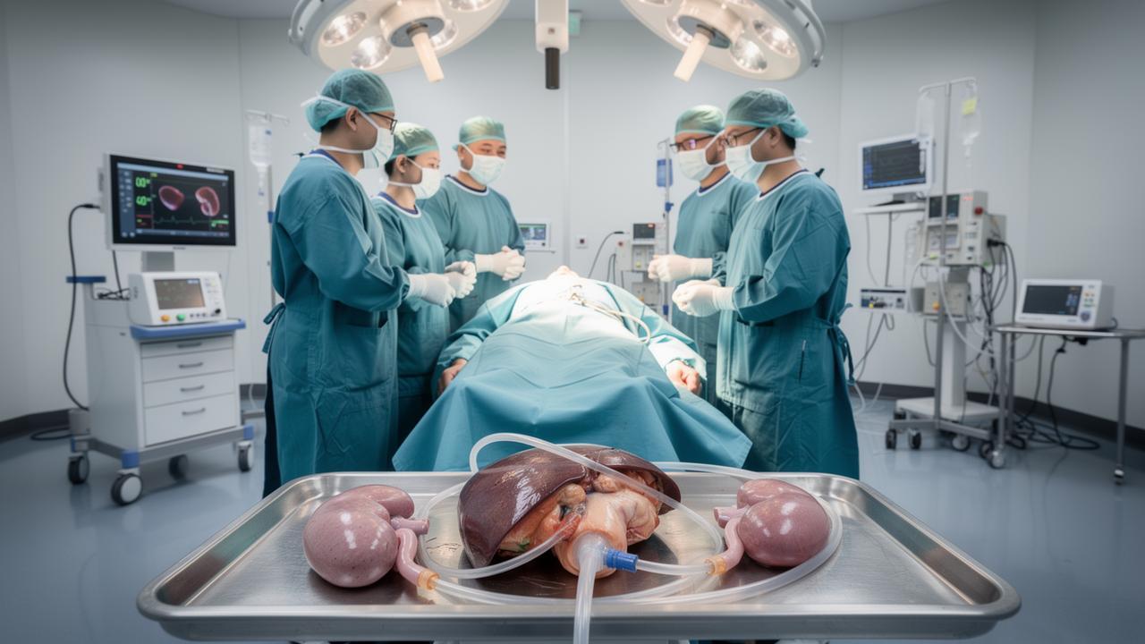 China faz primeiro transplante simultâneo de dois rins e um fígado de porco em uma mesma pessoa