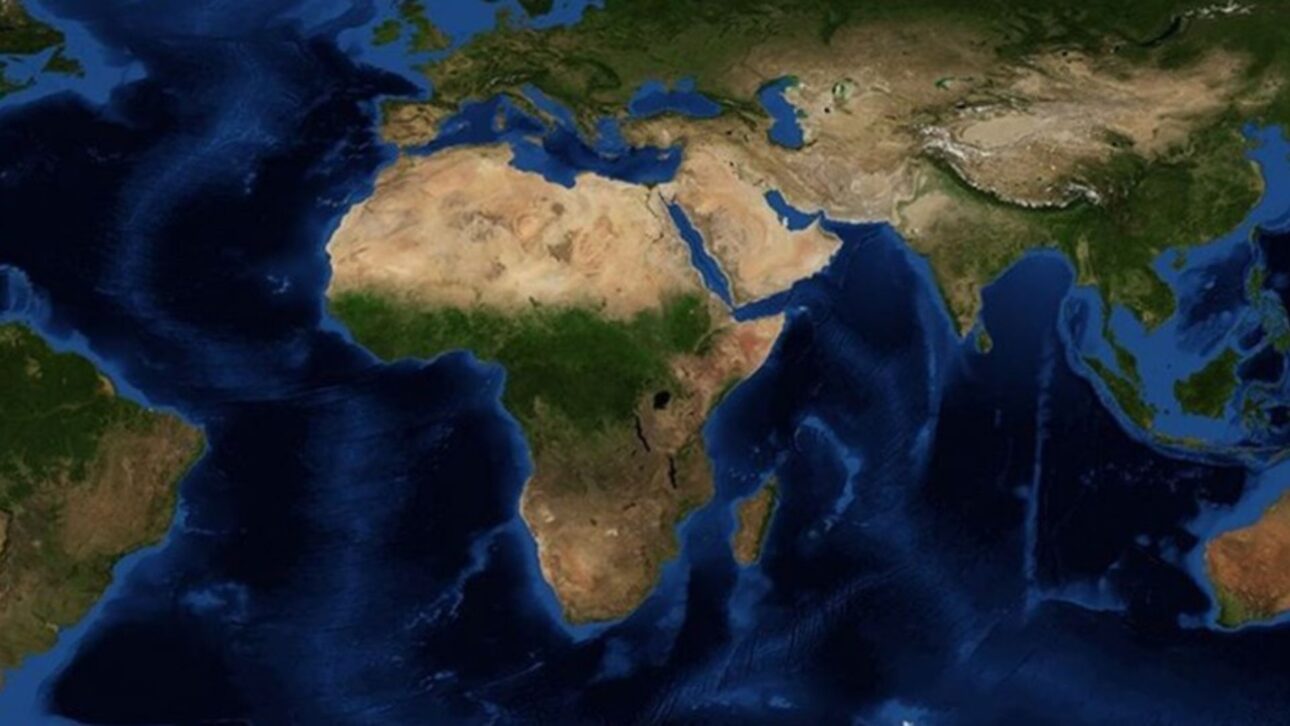 Reprodução/Nasa
Fendas geológicas cortam o leste da África e indicam o lento afastamento das placas tectônicas