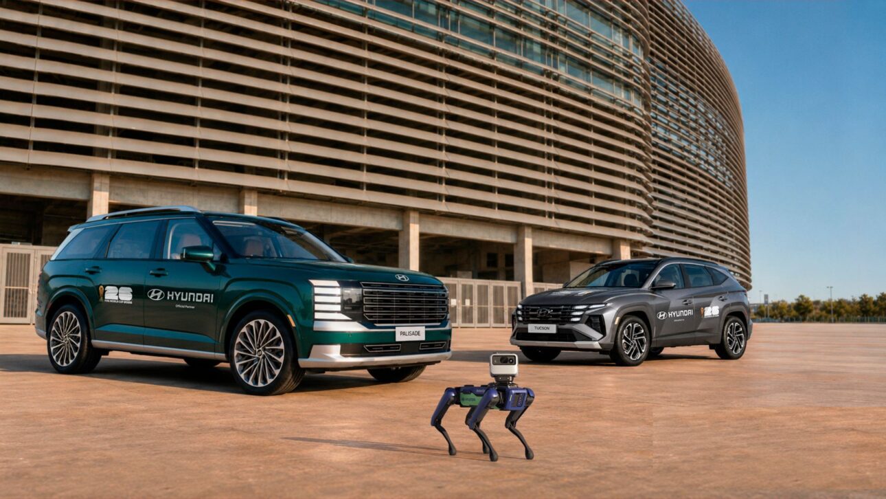 A Hyundai vai mobilizar quatro robôs Spot e mais de 1.500 veículos na Copa do Mundo da FIFA de 2026.