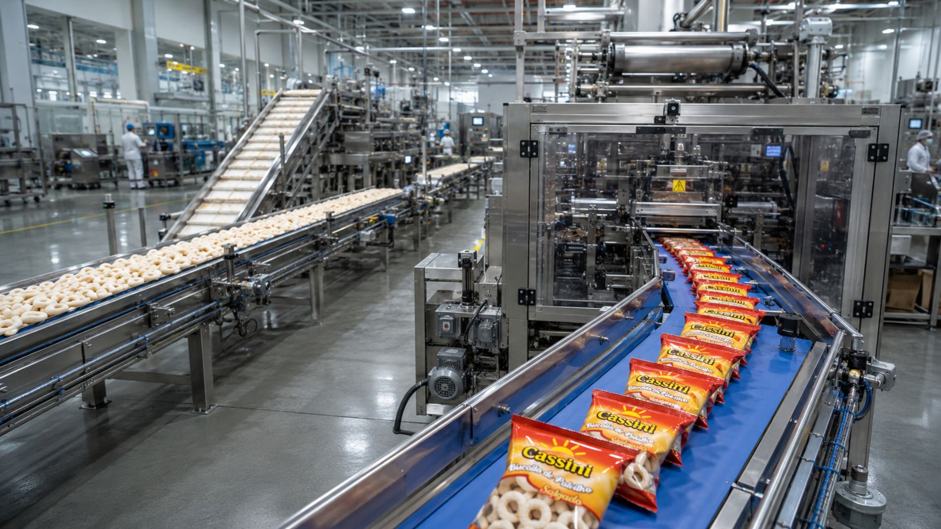 Cassini, da família Praça, ergueu em Campinas a 1ª fábrica de biscoito de polvilho automatizada do mundo: a fábrica automatizada faz mil toneladas por mês.