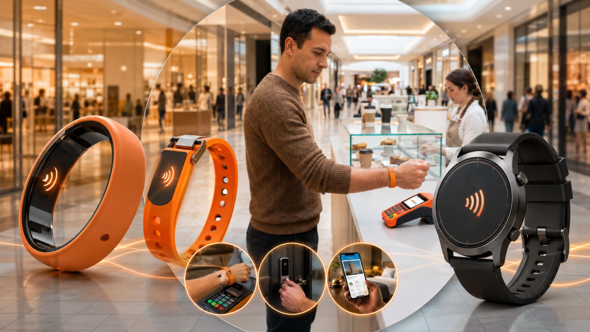 O Inter lançou uma linha de wearables (anel, pulseira e relógio) para pagamentos por aproximação com NFC; o relógio em real e dólar chega na Black Friday.