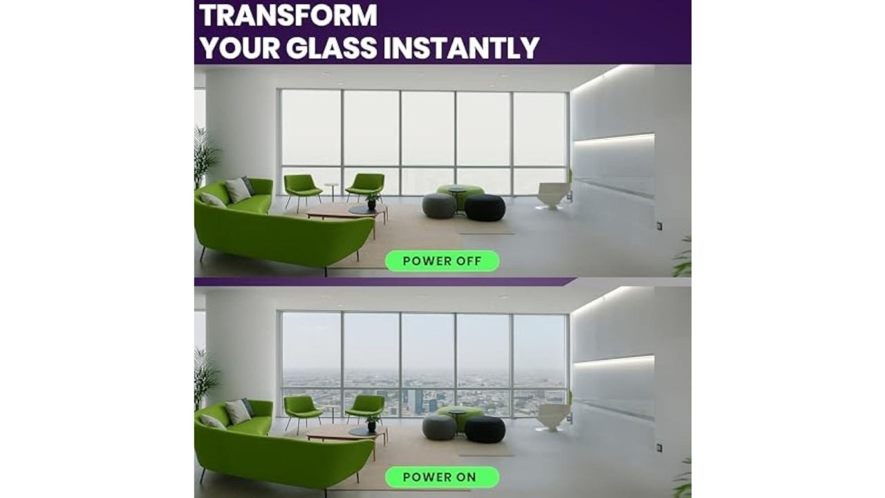 Smart glass provides privacy without curtains and blinds, with energy efficiency and connected home.