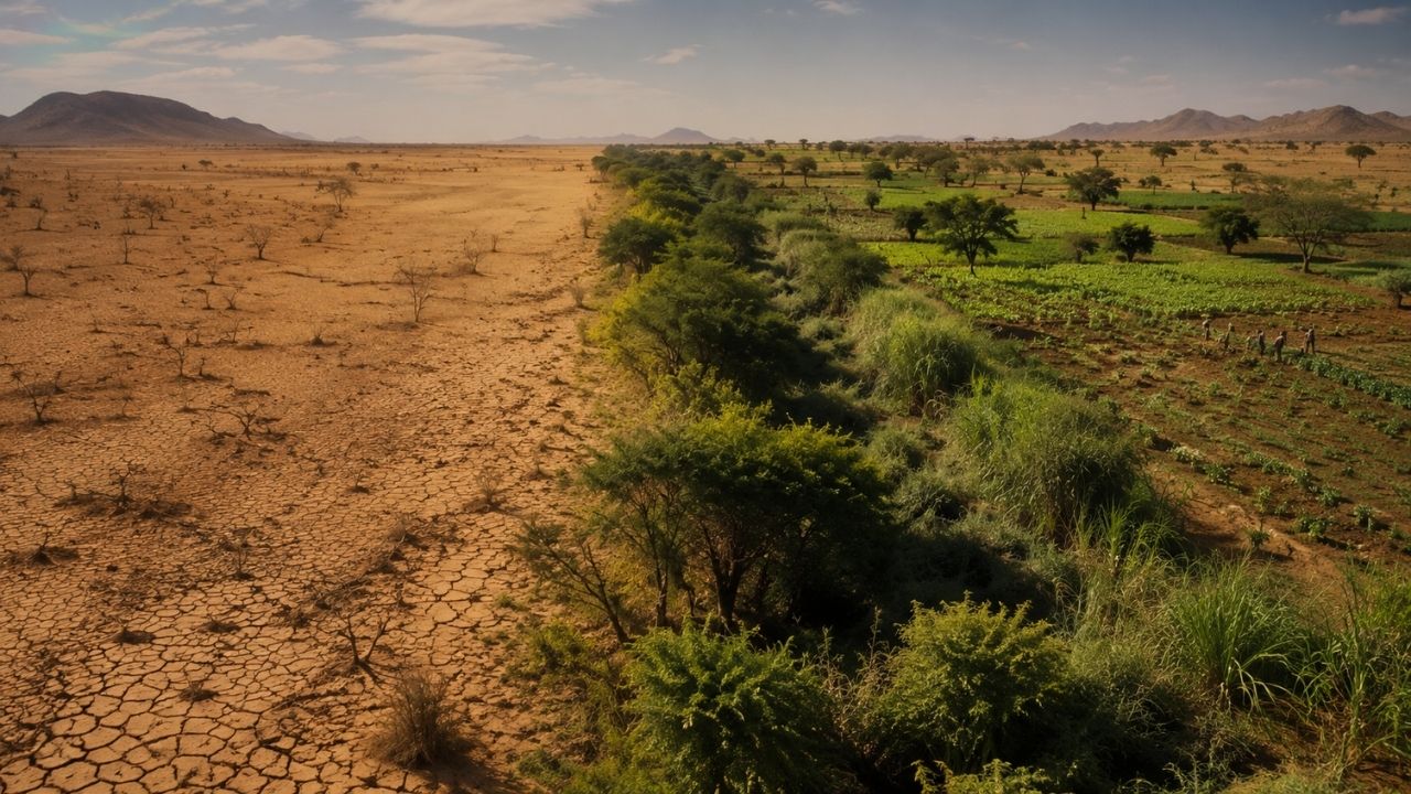 green wall in the Sahel combats desertification, protects farmers, and tries to reduce rural exodus.