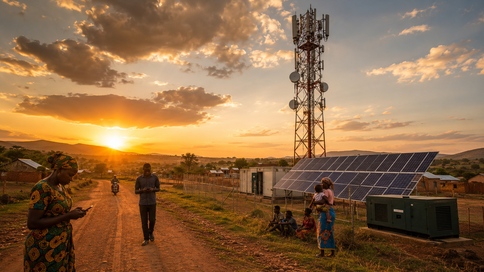 África tem cerca de 500 mil torres de celular e a maioria ainda queima diesel para funcionar