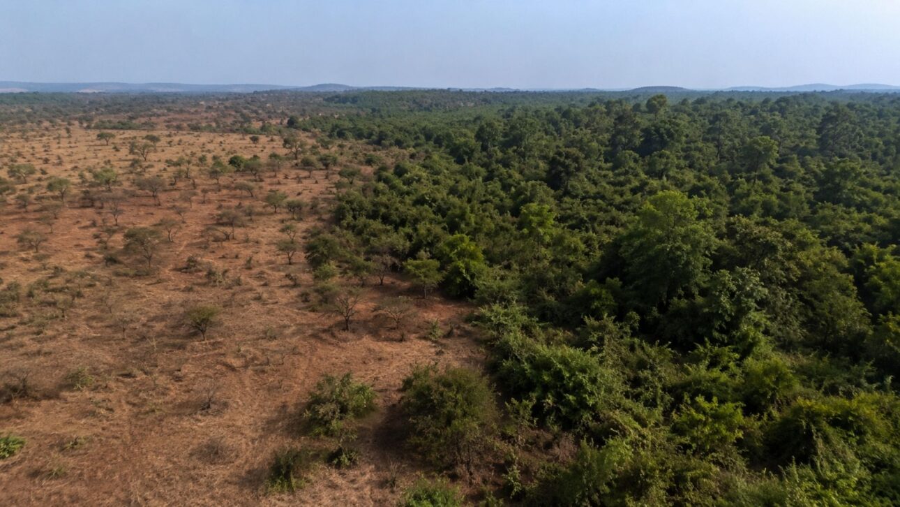 Na Índia, um agricultor transformou 40 hectares de terra árida numa floresta nativa com 35.000 a 40.000 de árvores e 900 espécies, um santuário de biodiversidade.