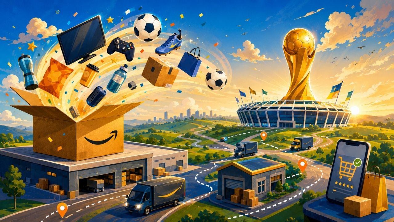 Prime Day da Amazon usa Copa do Mundo, frete grátis e logística para tentar superar Black Friday no Brasil.