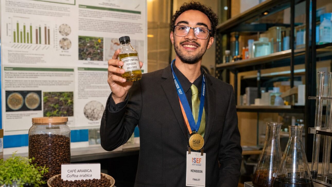 At 18 years old, Kenisson created AnisGuard, a natural fennel fungicide that eliminates up to 83.8% of coffee fungus, costs 4x less, and won at ISEF 2026.