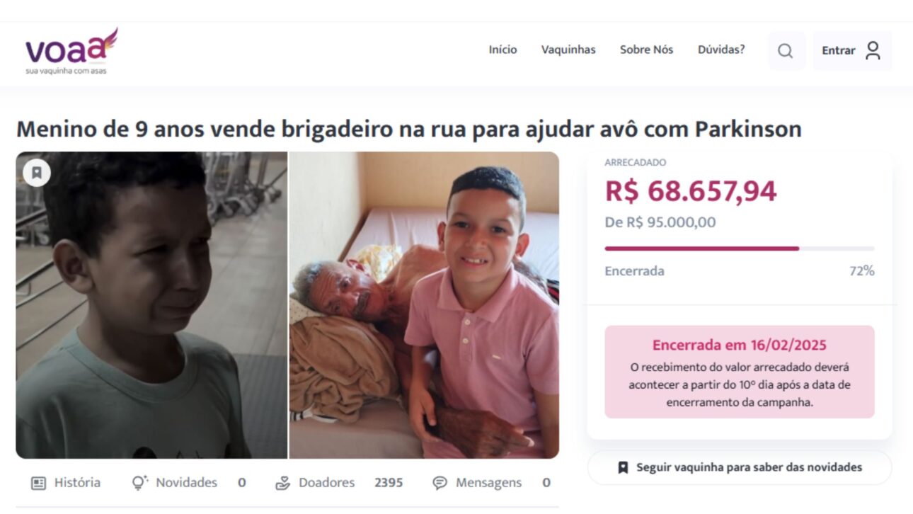 In Natal, Talis, 9 years old, gave up playing to sell brigadeiros and help his grandfather with Parkinson's; the family's dream is just a candy-making machine.