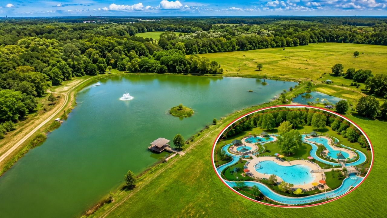 Após construir lago de 5 acres em sua fazenda, criador revela plano para novo lago artificial com rio de correnteza, cachoeiras, ilhas e até versão interna com teto retrátil para controlar luz, (4)