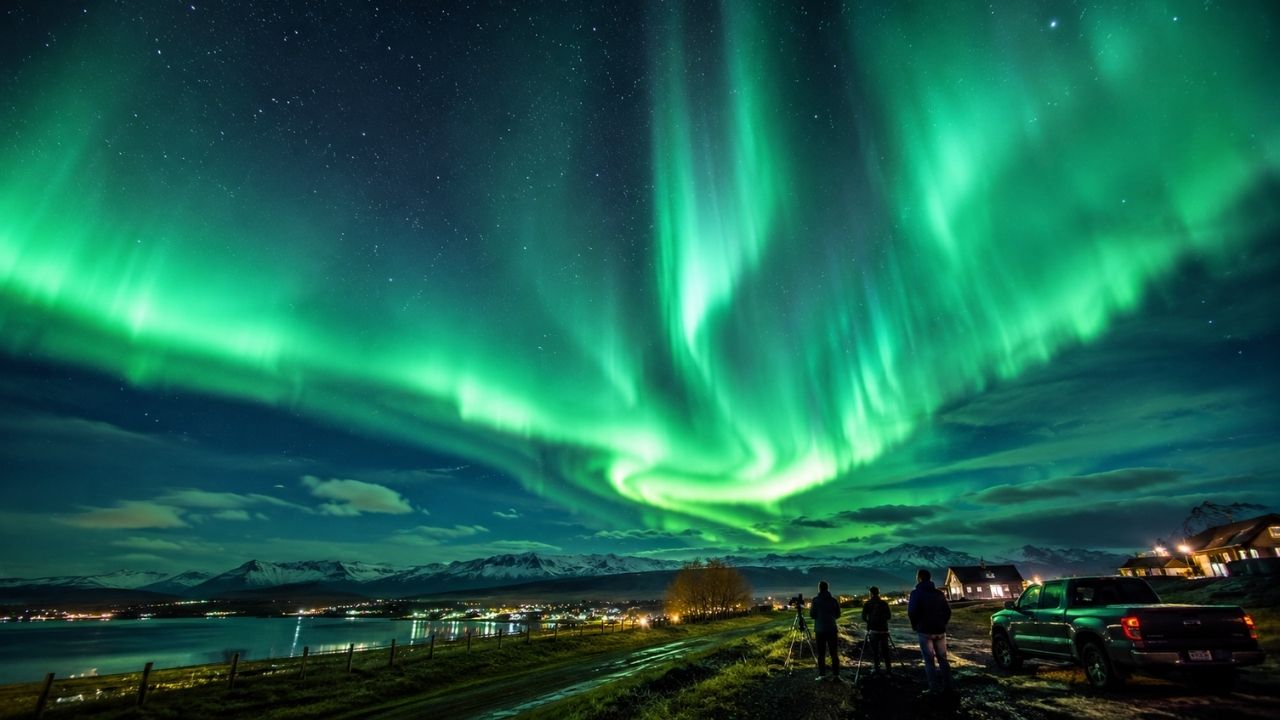 Aurora boreal pode aparecer em 19 estados dos EUA nesta noite, depois que uma ejeção de massa coronal lançada pelo Sol se aproxima da Terra e pode provocar tempestade geomagnética (1)