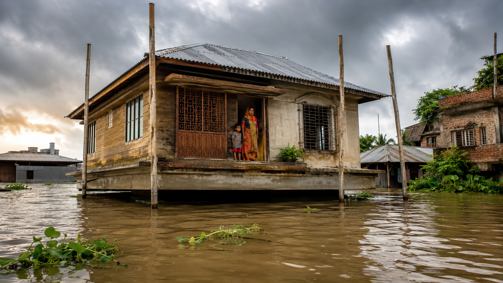 Bangladesh testou uma casa que parece ter boias escondidas