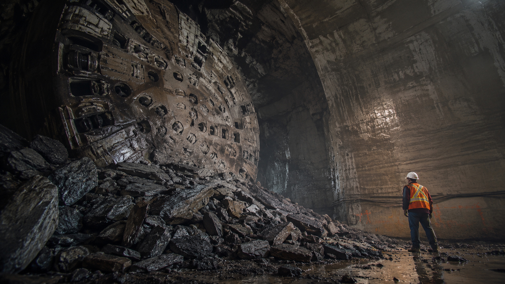 "Big Becky", o monstro de aço de 4 mil toneladas e altura de prédio de quatro andares, passou cinco anos rasgando 10,2 km de rocha
