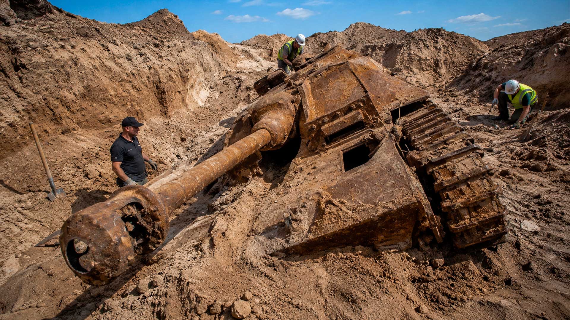 Blindado StuG III da Segunda Guerra é encontrado quase intacto em base naval na Alemanha após 80 anos enterrado na areia