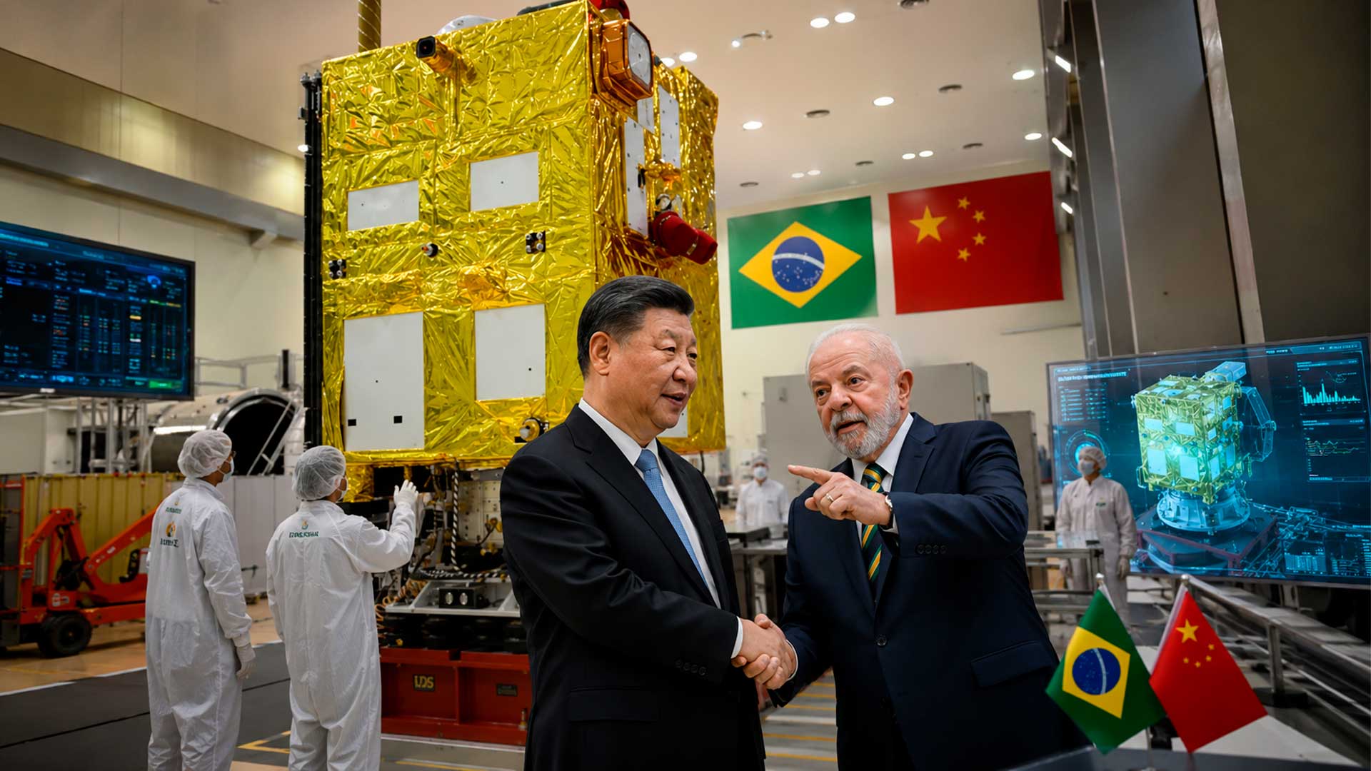 Brasil e China avançam no desenvolvimento do satélite CBERS-6, previsto para 2028, com radar capaz de monitorar a Amazônia mesmo sob nuvens