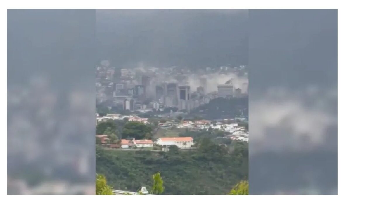Fenômenos derrubaram prédio na capital venezuela (Foto: Reprodução, Redes sociais)