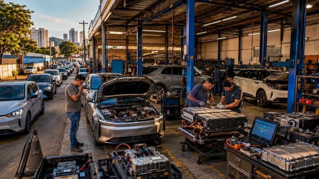 Brasil recebe enxurrada de carros chineses eletrificados, mas a dúvida assusta donos e oficinas quando baterias, módulos e peças começarem a falhar, mecânicos despreparados (3)