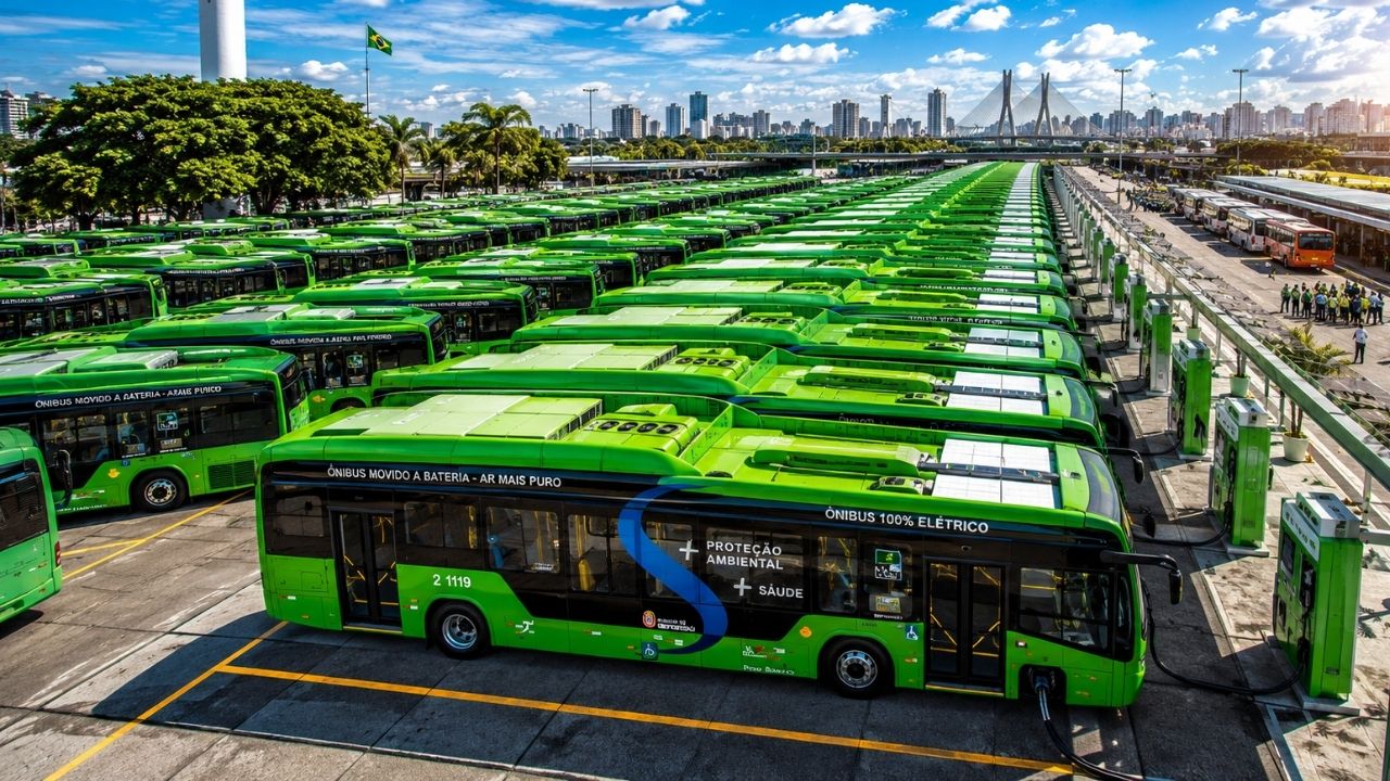 Brasil tem 130 mil ônibus a diesel, mas elétricos ainda travam fora de São Paulo frota cresce 170%, cidade concentra mais de 80% dos veículos e custo de até R$ 3 milhões expõe gargalo de (2)