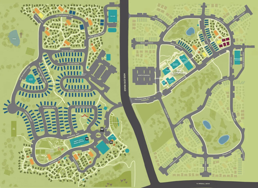 Mapa da Community First! Village