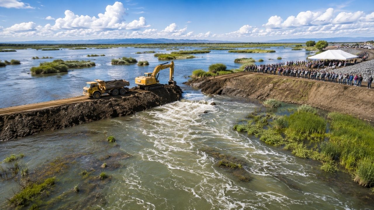 Califórnia abriu um dique e deixou a maré invadir 3.400 acres pela primeira vez em um século para ressuscitar zonas úmidas, criar 42 km de canais e transformar água antes temida em proteção (2)