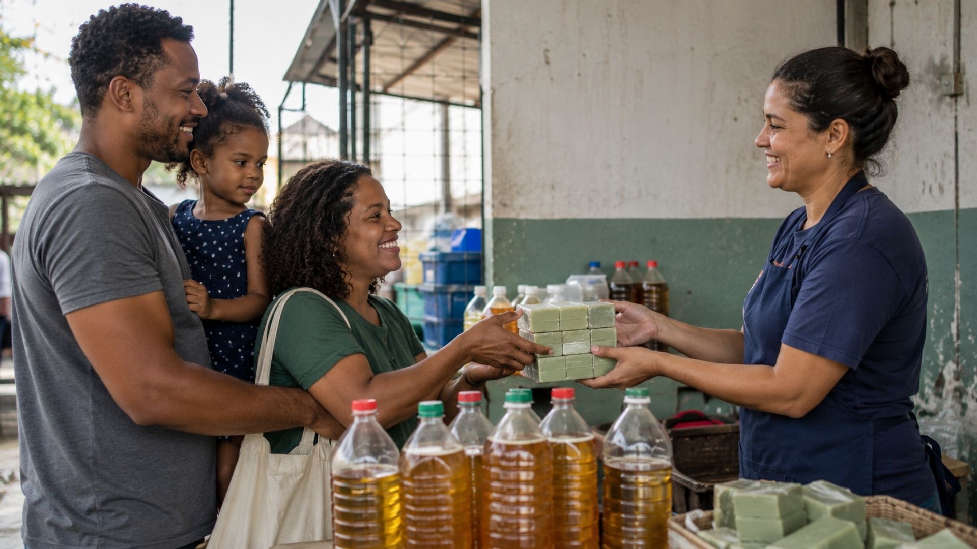Em São Paulo, uma campanha de reciclagem transforma óleo de cozinha usado em sabão: 16,1 toneladas viraram 19 mil barras, com ganho para o meio ambiente.