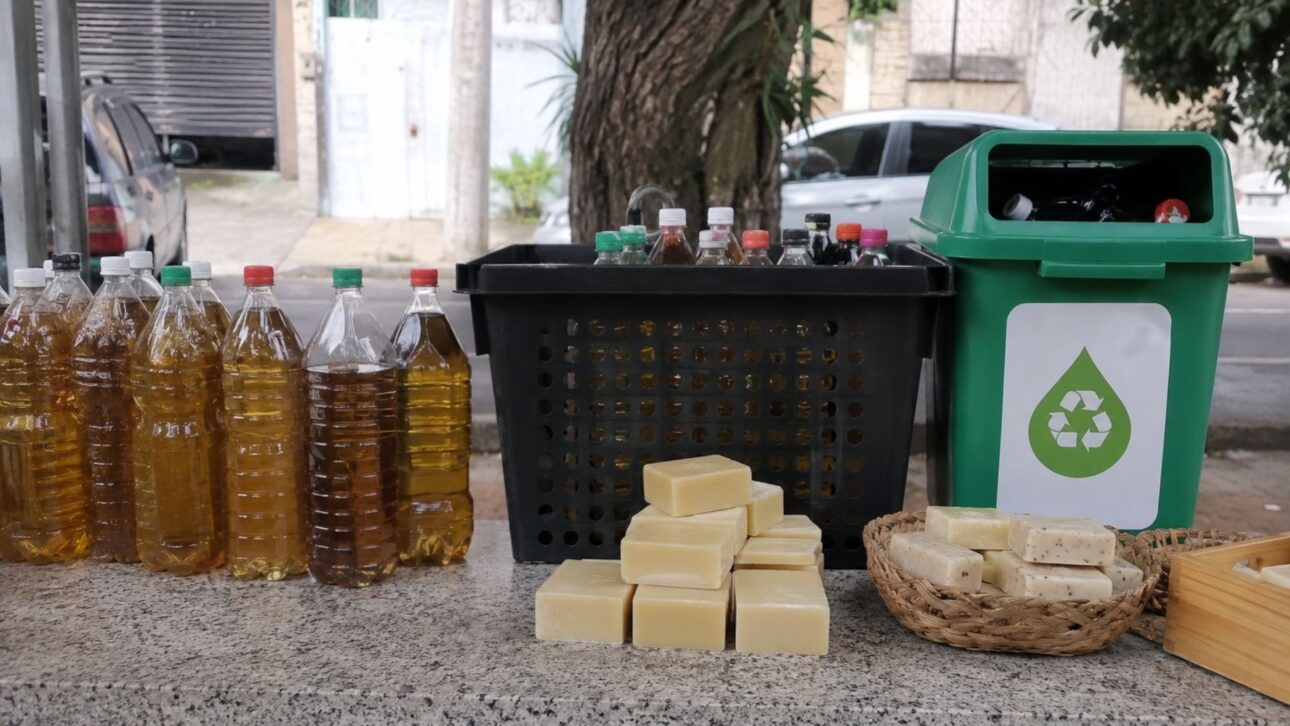 Em São Paulo, uma campanha de reciclagem transforma óleo de cozinha usado em sabão: 16,1 toneladas viraram 19 mil barras, com ganho para o meio ambiente.