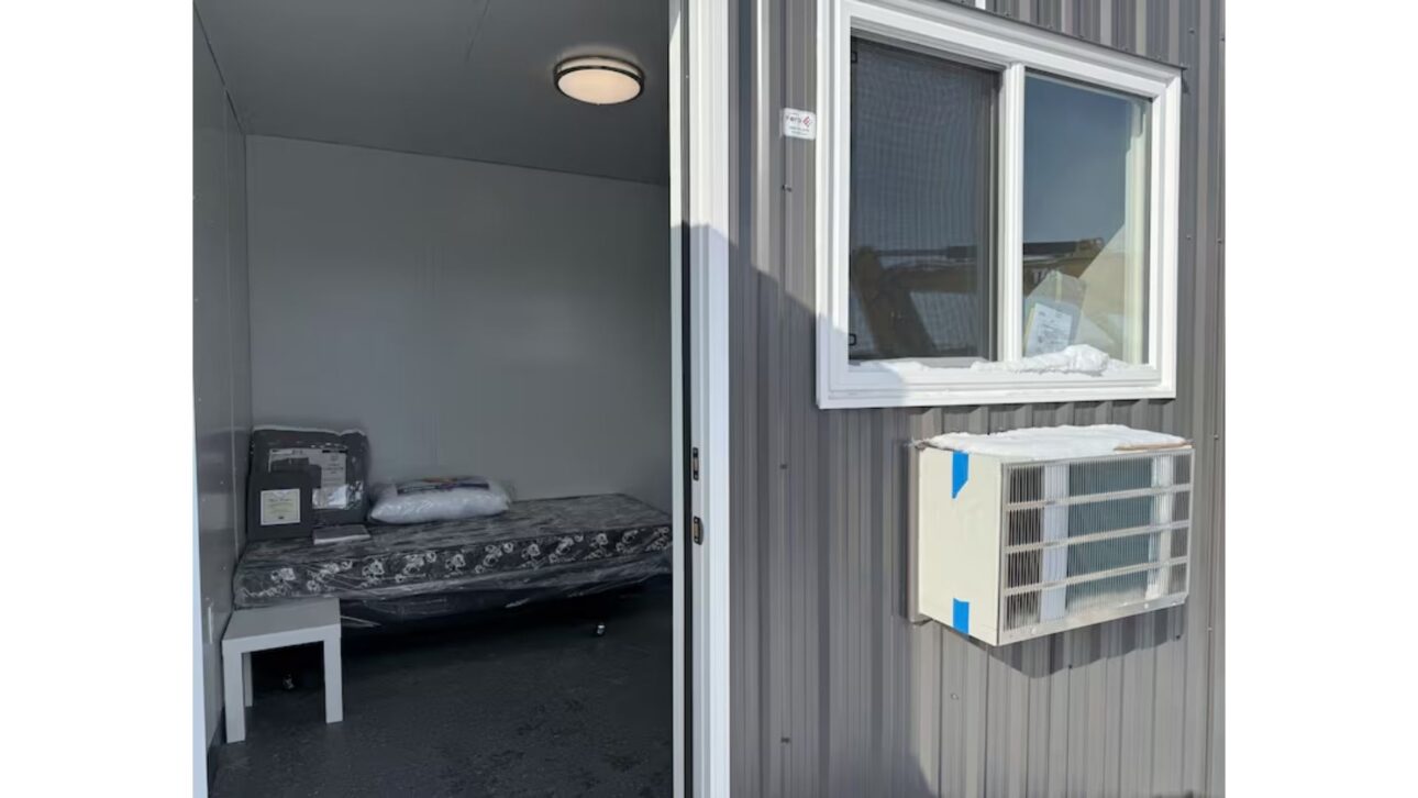 Each unit of the shelter has a door with a lock, as well as heating and electricity. (Jack Sutton/CBC)