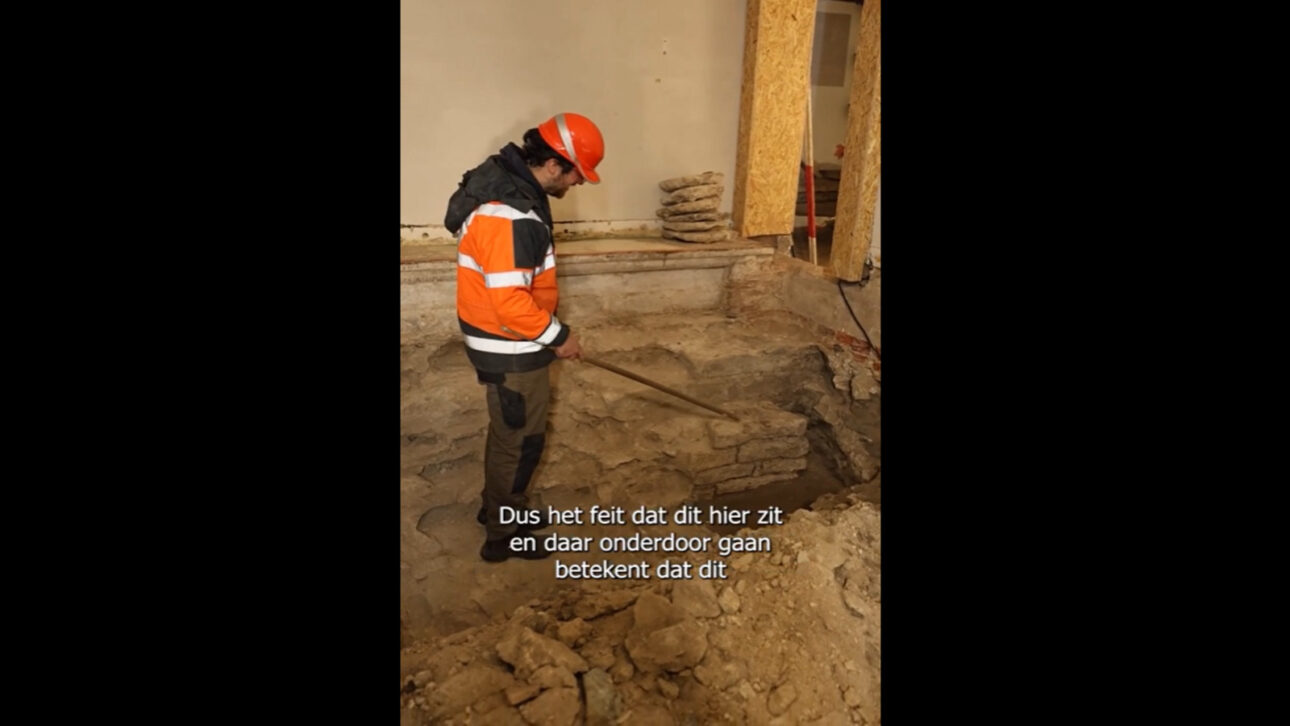 Vestiges of an underground church discovered under a cathedral in Belgium