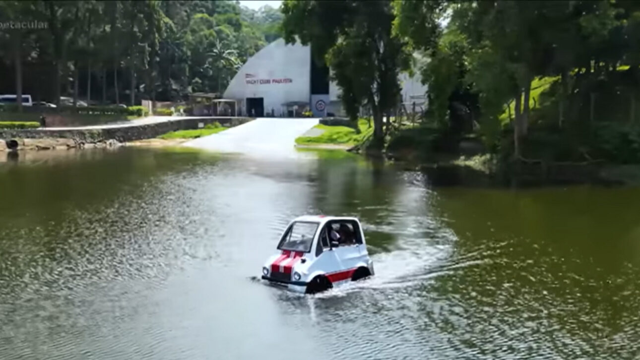 Amphibious car created by Brazilian became news