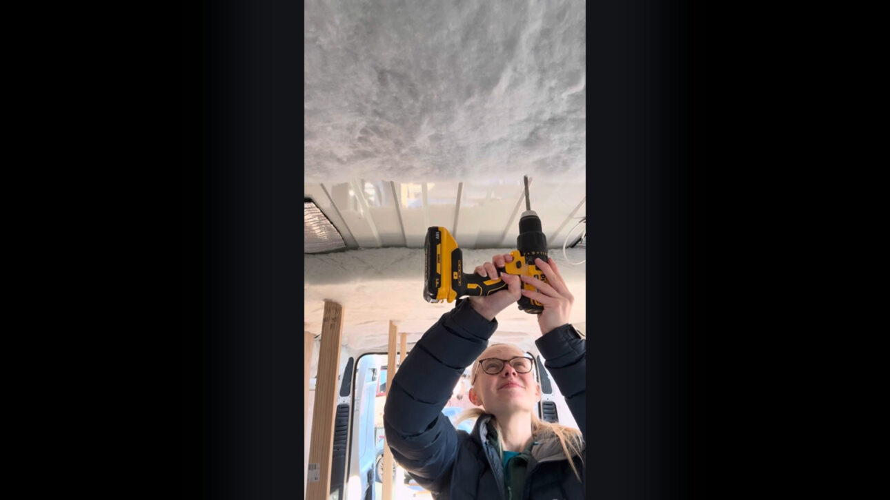 Young woman sells house to live in a Van