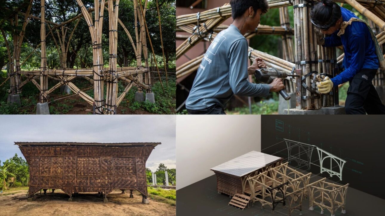 Each house can be assembled by families with the guidance of trained builders and a bamboo assembly manual
image: Aung Htay Hlaing, Raphael Ascoli