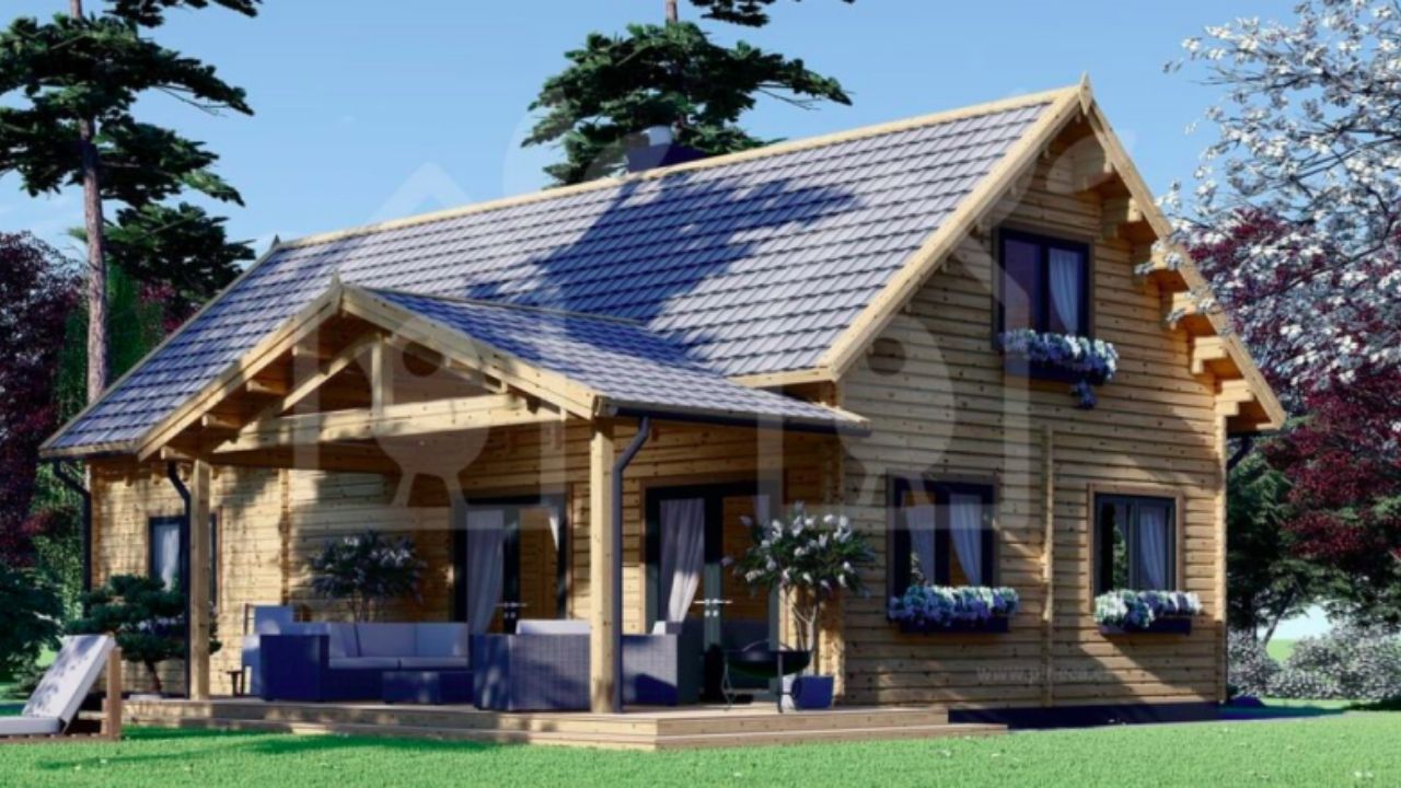 Casa prefabricada VERA S es casa de madera y casa de 132 m² con cuatro habitaciones en España.