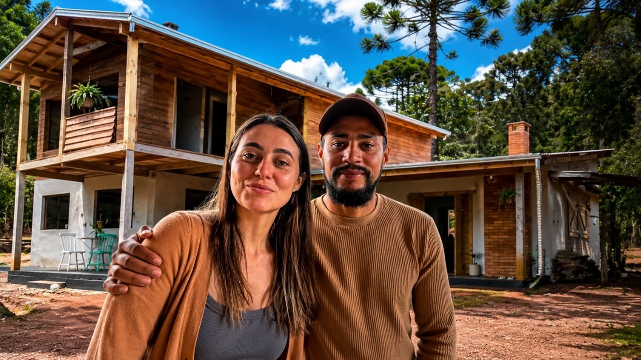 Casal construiu casa de mais de 100 m² sozinho em chácara de 5.000 m², passou mais de um ano sem fins de semana e agora mostra o lar inacabado que virou símbolo de fé, esforço e