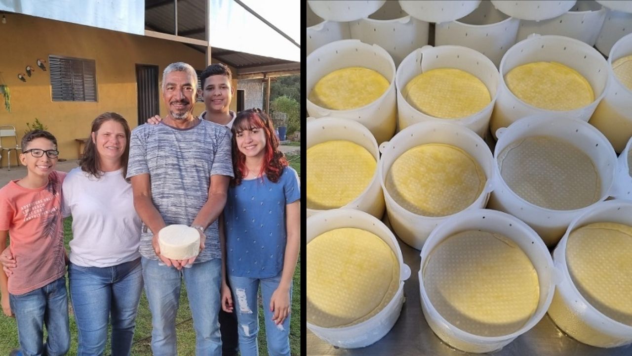 Casal de Goiás começou tirando leite às 4h30, apostou no queijo artesanal e viu a produção saltar de 25 para 70 quilos por dia após assistência técnica; a pequena queijaria reformou (4)