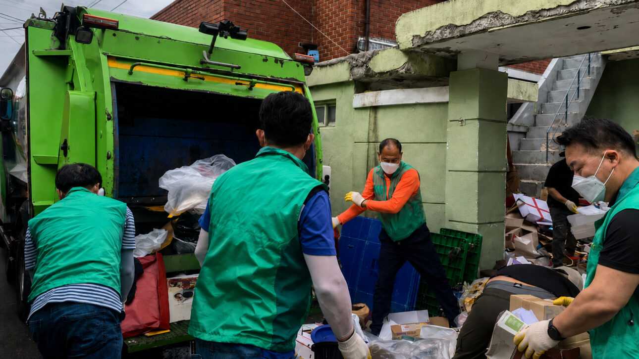Caso de acumulação compulsiva em Daegu expõe uma casa tomada por 80 toneladas de lixo