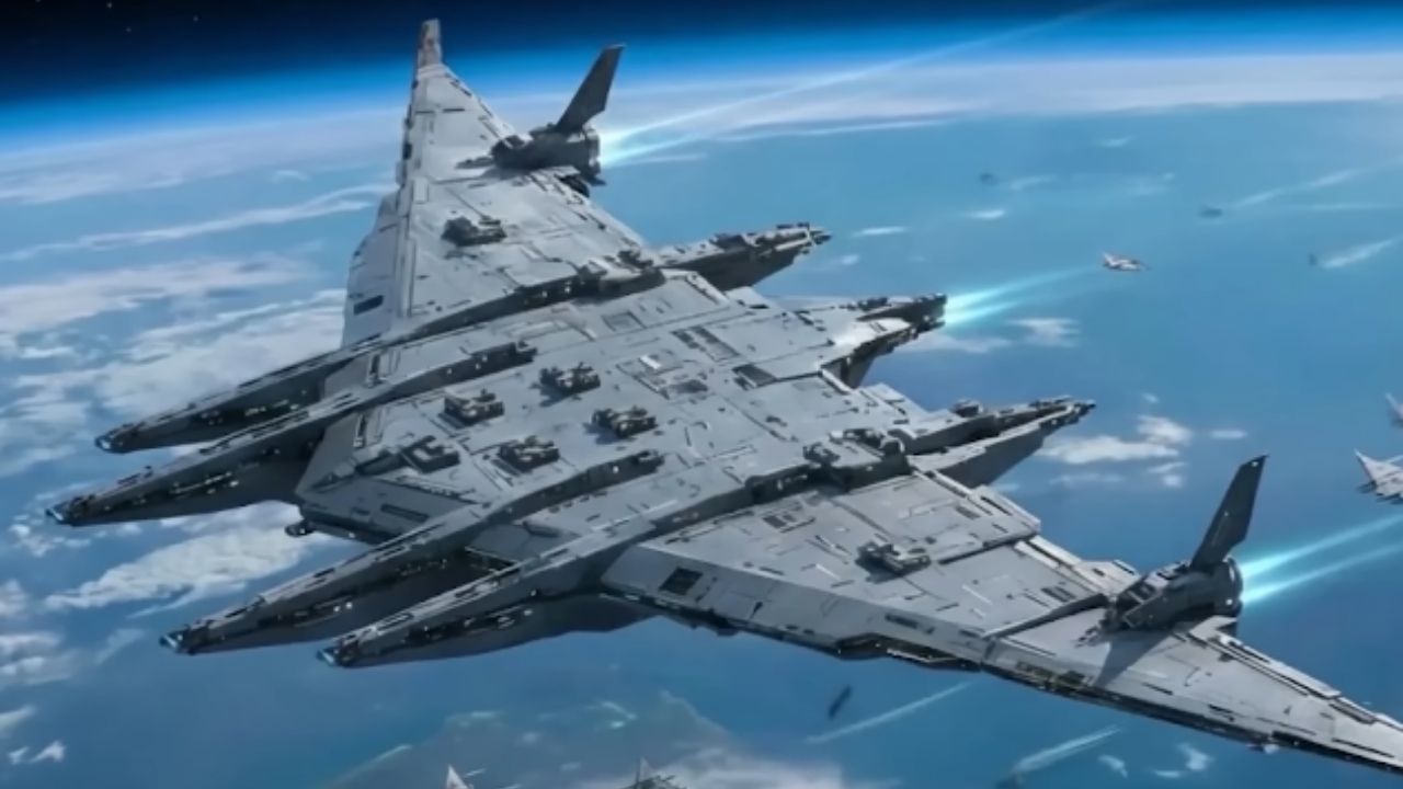 China mostra Luanial, porta-aviões da estratosfera com mísseis hipersônicos, em conceito militar sem construção confirmada.