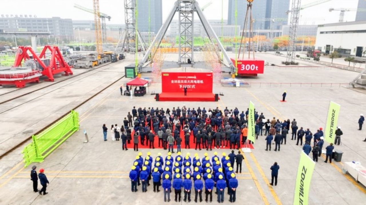Grúa de torre de Zoomlion muestra cómo turbinas eólicas, energía limpia, ingeniería y parques eólicos cambian obras.