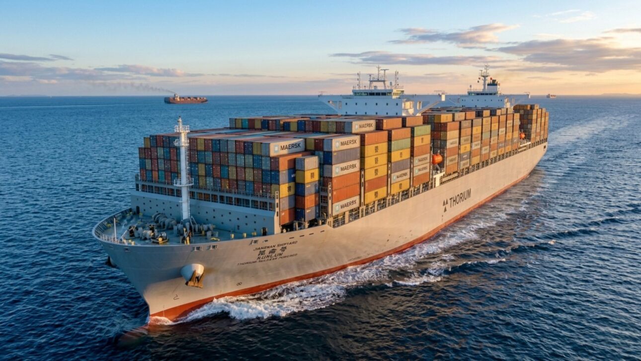 China designs the largest nuclear ship in history: 25,000 TEU cargo ship will have a thorium reactor, 40-year autonomy without refueling