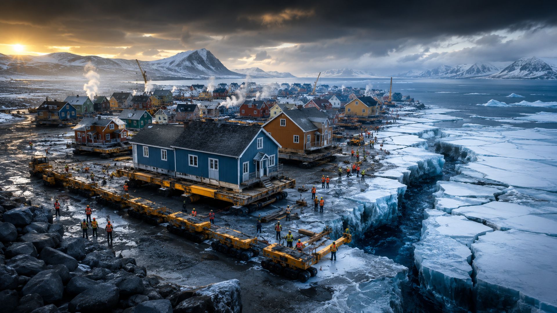 A vila inuit de Kivalina, no Alasca, está sendo engolida pelo mar com o recuo do gelo ártico. O mega projeto de realocação pode custar até US$ 400 mi sem financiamento definido.