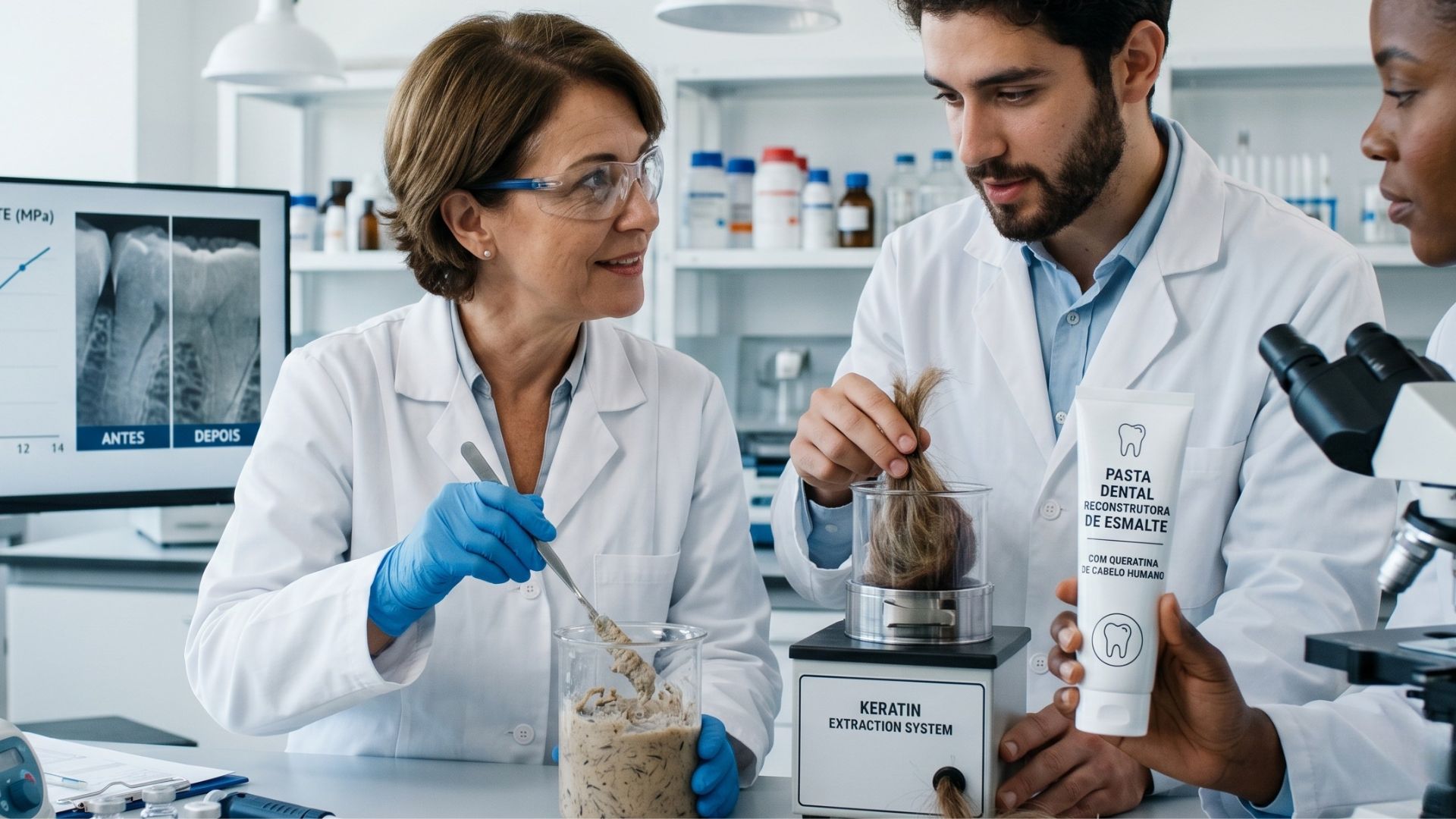 Cientistas criam pasta dental a partir de cabelo humano capaz de reconstruir o esmalte dos dentes